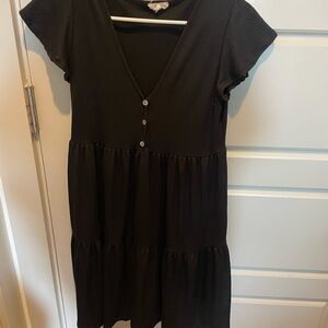 Black Button-Down Dress
